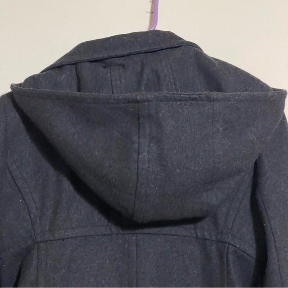 Michael Kors Wool Blend Coat Jacket Zipper Front Toggle Black Button women XS - Picture 6 of 9